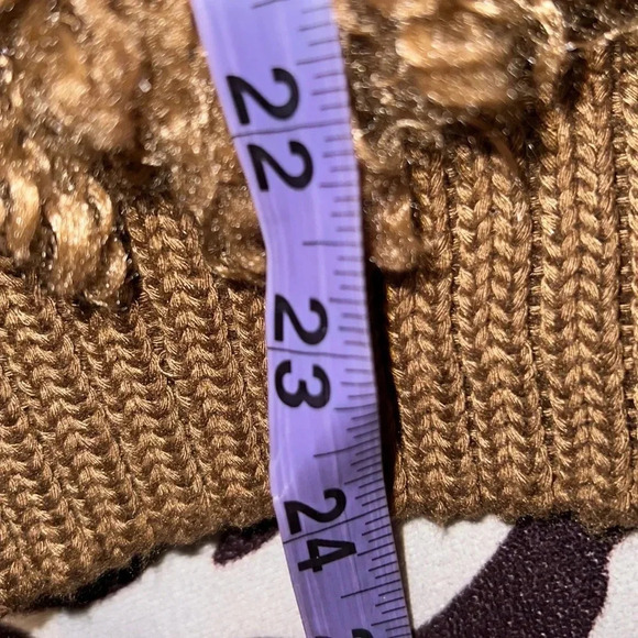 Zara tan fuzzy Sherpa bumper jacket Sz  XS - Picture 12 of 16